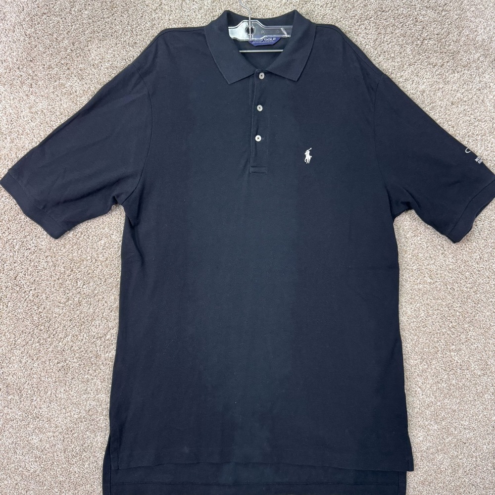 Polo Golf Ralph Lauren Polo Shirt Mens L Black Westmoreland Country Club EUC